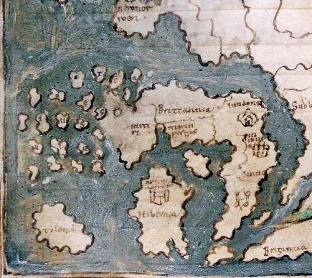 Earliest known, relatively realistic map of Britain in #AngloSaxon world #map, made c1025-50 & based on Roman model | @DrSueOost